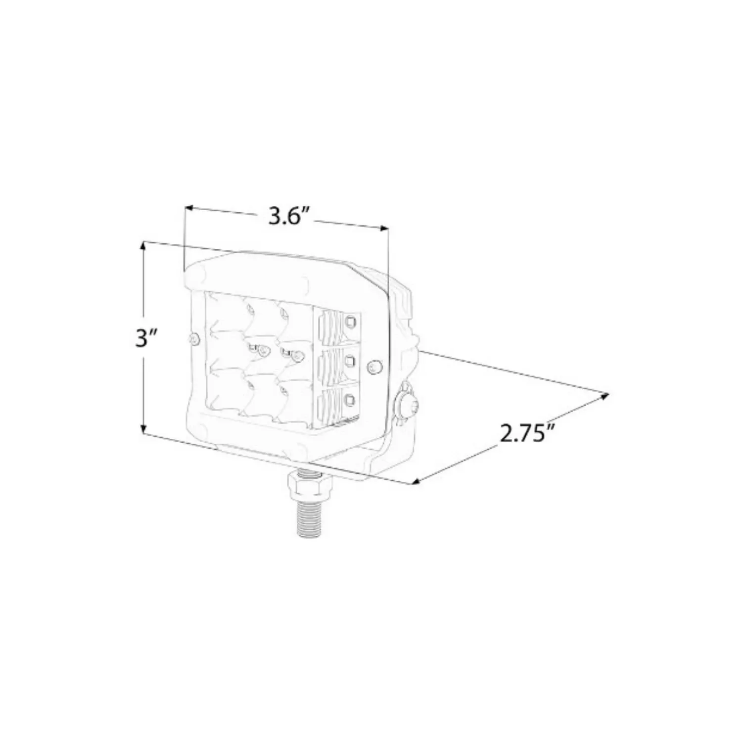 4 Pack Flash Carbine 140 Degree LED Spotlight Beam Spread